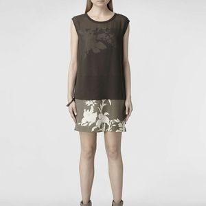 NWOT Allsaints Floral Silk Dress (US 4)